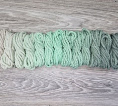 Шнур для вязания ковра 5мм с сердечником полиэфирный Градиент