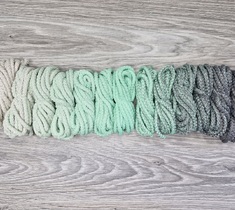 Шнур для вязания ковра 5мм с сердечником полиэфирный Градиент