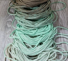 Шнур для вязания ковра 3мм без сердечника полиэфирный градиент