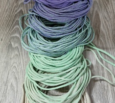 Шнур для вязания ковра 3мм без сердечника полиэфирный градиент