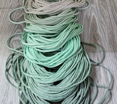 Шнур для вязания ковра 3мм без сердечника полиэфирный градиент