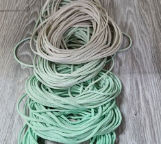 Шнур для вязания ковра 3мм без сердечника полиэфирный градиент