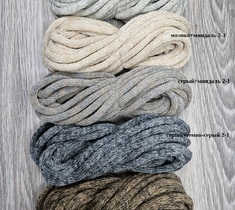 Шнур для вязания и макраме хлопковый 7ММ с сердечником 