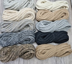 Шнур для вязания и макраме хлопковый 7ММ с сердечником 