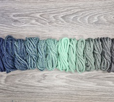 Шнур для вязания ковра 5мм с сердечником полиэфирный Градиент