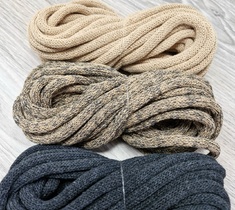 Шнур для вязания и макраме хлопковый 7ММ с сердечником 