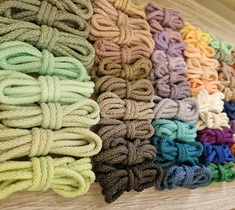 Шнур для вязания ковра 5мм с сердечником полиэфирный меланж