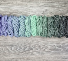 Шнур для вязания ковра 5мм с сердечником полиэфирный Градиент