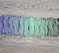 Шнур для вязания ковра 5мм с сердечником полиэфирный Градиент