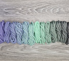 Шнур для вязания ковра 5мм с сердечником полиэфирный Градиент