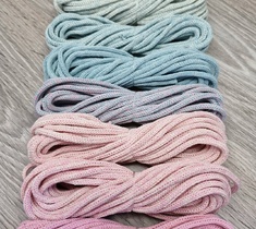 шнур хлопковый для вязания и макраме 4мм без сердечника 