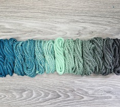 Шнур для вязания ковра 5мм с сердечником полиэфирный Градиент