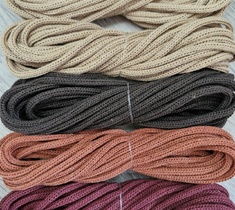 шнур хлопковый для вязания и макраме 4мм без сердечника 
