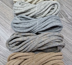 Шнур для вязания и макраме хлопковый 7ММ с сердечником 
