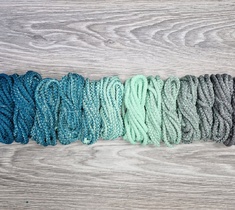 Шнур для вязания ковра 5мм с сердечником полиэфирный Градиент