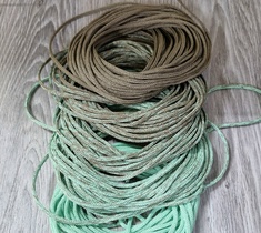 Шнур для вязания ковра 3мм без сердечника полиэфирный градиент