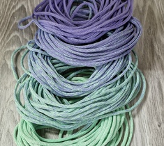 Шнур для вязания ковра 3мм без сердечника полиэфирный градиент