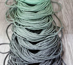 Шнур для вязания ковра 3мм без сердечника полиэфирный градиент