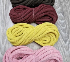 Шнур для вязания и макраме хлопковый 7ММ с сердечником 