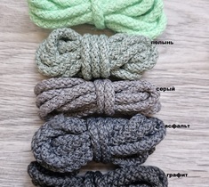 Шнур для вязания ковра 5мм с сердечником полиэфирный 