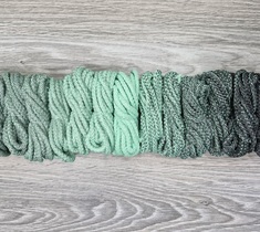 Шнур для вязания ковра 5мм с сердечником полиэфирный Градиент