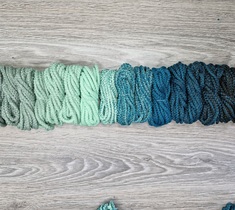 Шнур для вязания ковра 5мм с сердечником полиэфирный Градиент