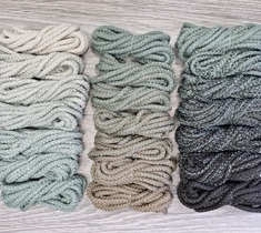 Шнур для вязания ковра 5мм с сердечником полиэфирный градиент с плавным переходом цвета