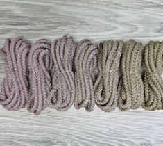 Шнур для вязания ковра 5мм с сердечником полиэфирный Градиент