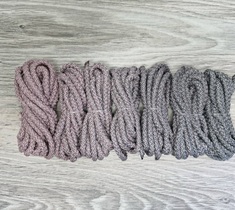 Шнур для вязания ковра 5мм с сердечником полиэфирный Градиент