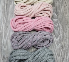 Шнур для вязания и макраме хлопковый 7ММ с сердечником 