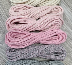 шнур хлопковый для вязания и макраме 4мм без сердечника 