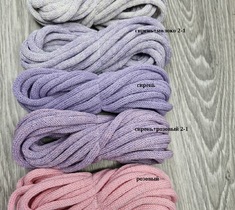 Шнур для вязания и макраме хлопковый 7ММ с сердечником 