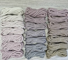 Шнур для вязания ковра 5мм с сердечником полиэфирный градиент с плавным переходом цвета