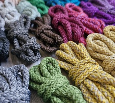 Шнур для вязания ковра 5мм с сердечником полиэфирный 