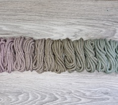 Шнур для вязания ковра 5мм с сердечником полиэфирный Градиент