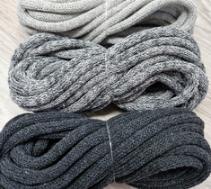 Шнур для вязания и макраме хлопковый 7ММ с сердечником 