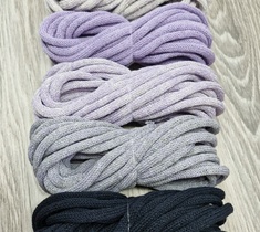 Шнур для вязания и макраме хлопковый 7ММ с сердечником 