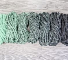 Шнур для вязания ковра 5мм с сердечником полиэфирный Градиент