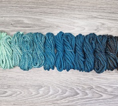 Шнур для вязания ковра 5мм с сердечником полиэфирный Градиент