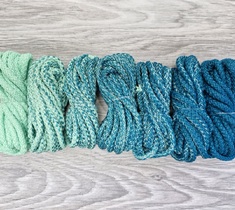 Шнур для вязания ковра 5мм с сердечником полиэфирный Градиент