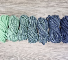 Шнур для вязания ковра 5мм с сердечником полиэфирный Градиент