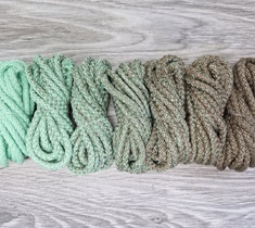 Шнур для вязания ковра 5мм с сердечником полиэфирный Градиент