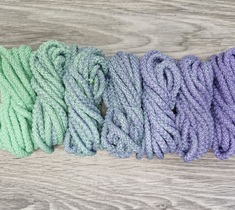 Шнур для вязания ковра 5мм с сердечником полиэфирный Градиент