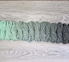 Шнур для вязания ковра 5мм с сердечником полиэфирный Градиент