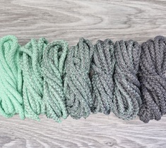 Шнур для вязания ковра 5мм с сердечником полиэфирный Градиент