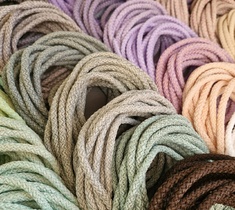 Шнур для вязания ковра 5мм с сердечником полиэфирный меланж