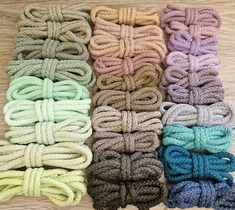 Шнур для вязания ковра 5мм с сердечником полиэфирный меланж