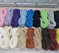 Шнур для вязания и макраме хлопковый 7ММ с сердечником 