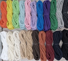 шнур хлопковый для вязания и макраме 4мм без сердечника 