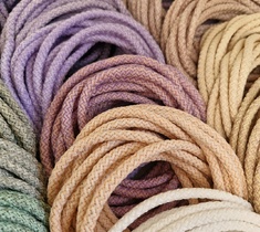 Шнур для вязания ковра 5мм с сердечником полиэфирный меланж